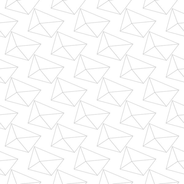 Gray geometric ornament on white background. Seamless pattern for web, textile and wallpapers