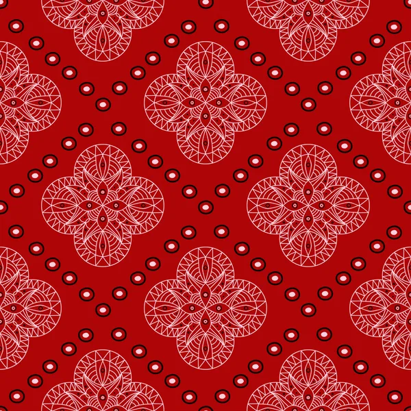 Modèle Sans Couture Avec Design Géométrique Fond Écran Noir Rouge — Image vectorielle