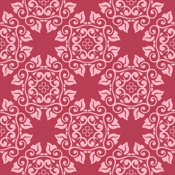 Kırmızı Çiçek Süsleme Tekstil Duvar Kağıtları Için Seamless Modeli — Stok Vektör