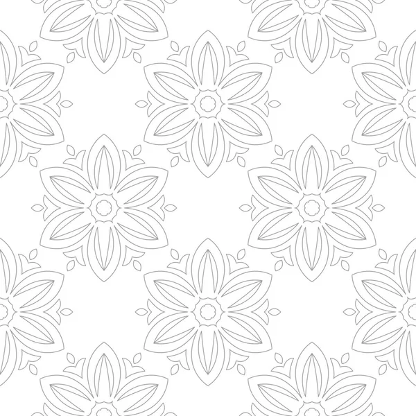 Beyaz ışık gri çiçek süsleme. Tekstil ve duvar kağıtları için seamless modeli