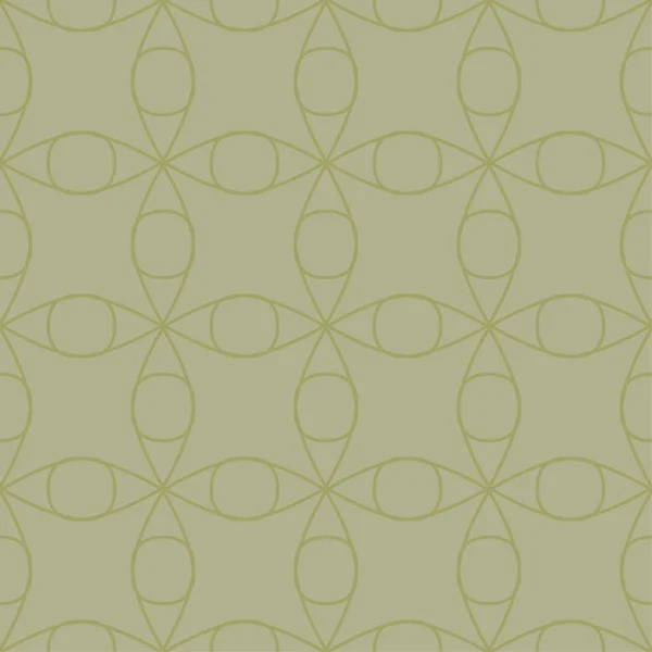 Oliv Grön Geometrisk Ornament Seamless Mönster För Webb Textil Och — Stock vektor