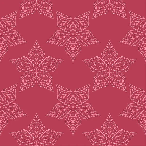 Kırmızı çiçek süsleme. Tekstil ve duvar kağıtları için seamless modeli