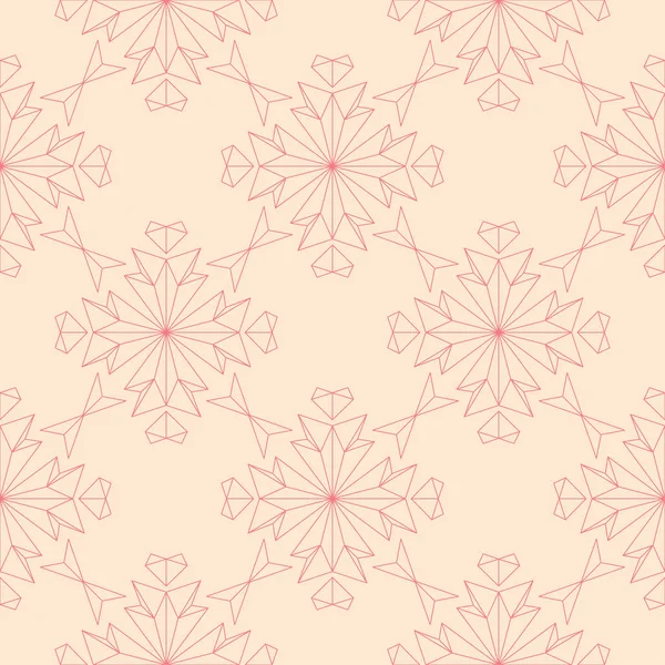 Bej renkli arka plan üzerinde kırmızı çiçekli süs. Tekstil ve duvar kağıtları için seamless modeli