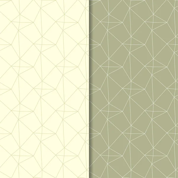 Zeytin yeşili geometrik süsler. Web, Tekstil ve duvar kağıtları için dikişsiz desen seti