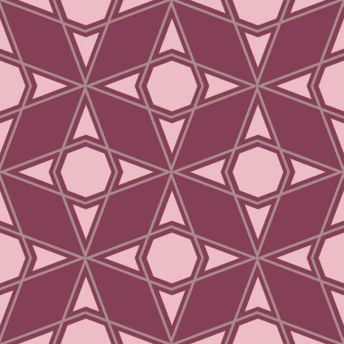 Mor kırmızı geometrik sorunsuz zemin. Karanlık koyu kırmızı arka plan duvar kağıtları, Tekstil ve kumaş için