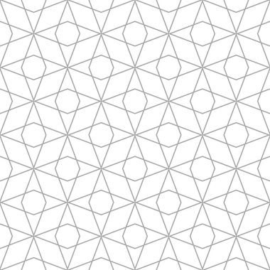 Beyaz arka planda gri geometrik süsleme. Web, Tekstil ve duvar kağıtları için seamless modeli