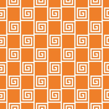 Turuncu geometrik süsleme. Web, Tekstil ve duvar kağıtları için seamless modeli