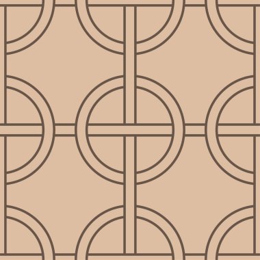 Bej ve kahverengi geometrik süsleme. Web, Tekstil ve duvar kağıtları için seamless modeli
