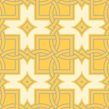 Geometrik seamless modeli. Sarı gri ve beyaz renkli arka plan duvar kağıtları, Tekstil ve kumaş için