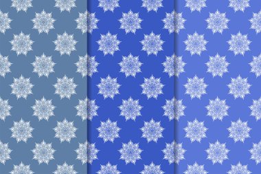 Çiçek süsler kümesi. Mavi dikey Dikişsiz desen. Duvar kağıdı arka plan