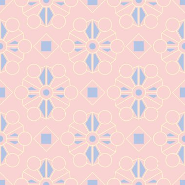 Geometrik sorunsuz pembe. Çok renkli desen duvar kağıtları, Tekstil ve kumaş için