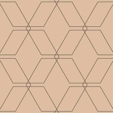 Bej ve kahverengi geometrik süsleme. Web, Tekstil ve duvar kağıtları için seamless modeli