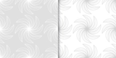 Işık gri çiçek süsler. Tekstil ve duvar kağıtları için dikişsiz desen seti