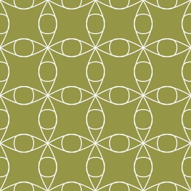 Zeytin yeşili ve beyaz geometrik süsleme. Web, Tekstil ve duvar kağıtları için seamless modeli