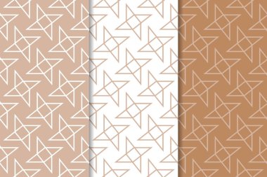 Kahverengi ve beyaz geometrik Dikişsiz desen web, Tekstil ve duvar kağıtları için