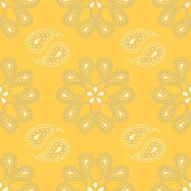 Sarı çiçek seamless modeli. Arka plan duvar kağıtları, Tekstil ve kumaş için çiçek tasarımları ile