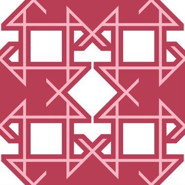 Geometrik seamless modeli. Duvar kağıtları, Tekstil ve kumaş için soluk kırmızı ve bej arka plan