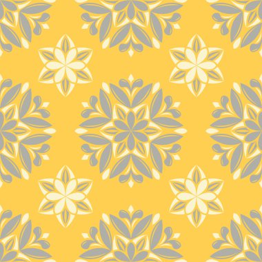 Sarı çiçek seamless modeli. Arka plan duvar kağıtları, Tekstil ve kumaş için çiçek tasarımları ile