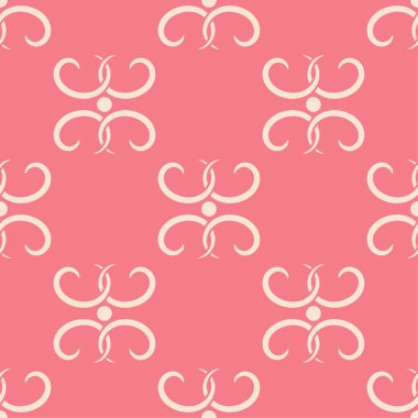Tekstil, kumaş veya duvar kağıtları için soyut seamless modeli. Pembe bir arka plan