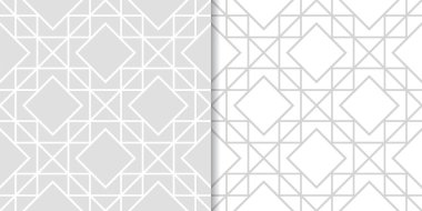 Web, Tekstil ve duvar kağıtları için dikişsiz desen ışık gri geometrik dizi
