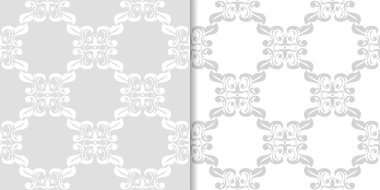 Işık gri çiçek arka planlar. Tekstil ve duvar kağıtları için dikişsiz desen seti