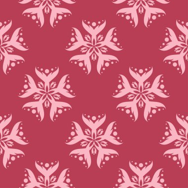 Kiraz pembe çiçek süsleme. Tekstil ve duvar kağıtları için seamless modeli