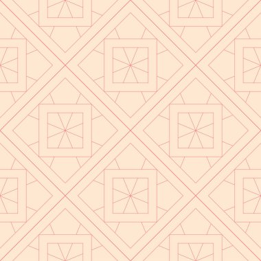 Geometrik süsleme pembe ve bej. Web, Tekstil ve duvar kağıtları için seamless modeli