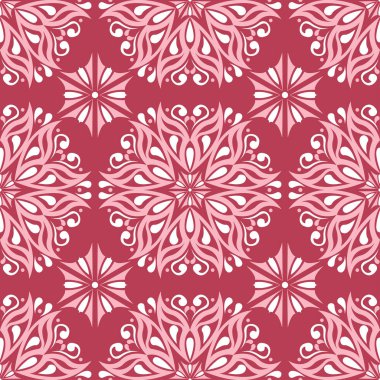 Çiçek seamless modeli. Arka plan duvar kağıtları, Tekstil ve kumaş kırmızı boyalı