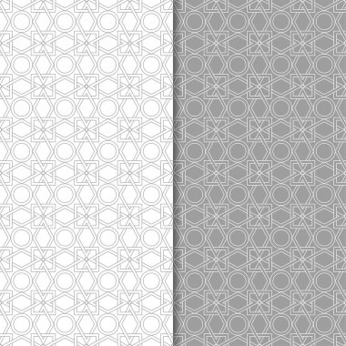 Gri ve beyaz geometrik Dikişsiz desen web, Tekstil ve duvar kağıtları için