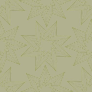 Zeytin yeşili çiçek süsleme. Tekstil ve duvar kağıtları için seamless modeli