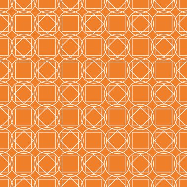 Turuncu geometrik süsleme. Web, Tekstil ve duvar kağıtları için seamless modeli