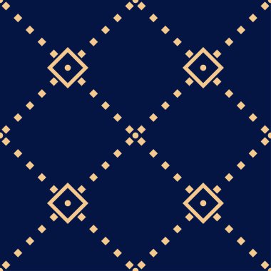 Altın mavi geometrik seamless modeli web, Tekstil ve duvar kağıtları için