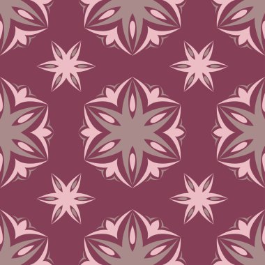 Sorunsuz arka plan. Çiçek mor kırmızı desenli duvar kağıtları, Tekstil ve kumaş için