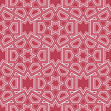 Geometrik kırmızı seamless modeli. Renkli arka plan duvar kağıtları, Tekstil ve kumaş için