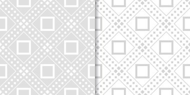 Açık gri geometrik yazdırır. Web, Tekstil ve duvar kağıtları için dikişsiz desen seti
