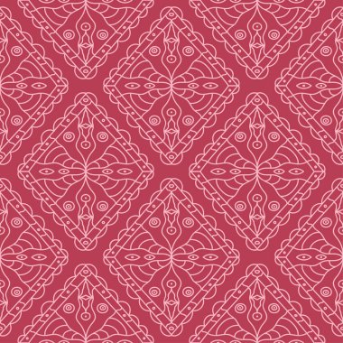 Kırmızı geometrik yazdır. Web, Tekstil ve duvar kağıtları için seamless modeli