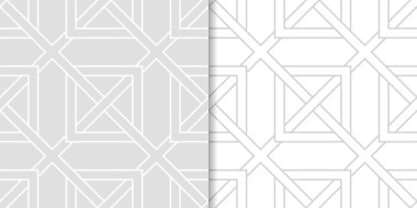 Web, Tekstil ve duvar kağıtları için dikişsiz desen ışık gri geometrik dizi