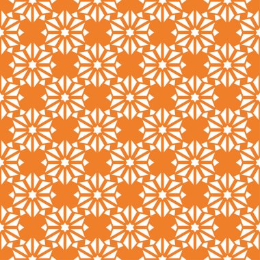 Turuncu ve beyaz çiçek süsleme. Tekstil ve duvar kağıtları için seamless modeli