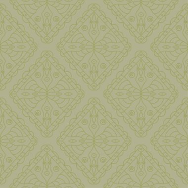 Zeytin yeşili geometrik yazdır. Web, Tekstil ve duvar kağıtları için seamless modeli