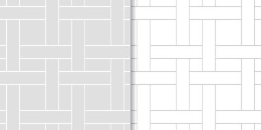 Işık gri geometrik süsler. Web, Tekstil ve duvar kağıtları için dikişsiz desen seti