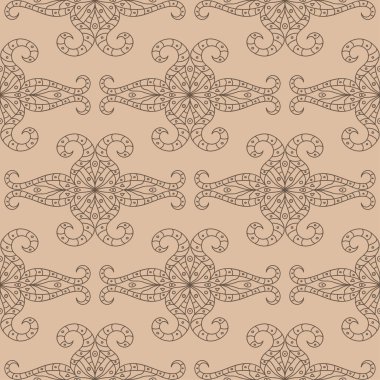 Bej ve kahverengi geometrik seamless modeli web, Tekstil ve duvar kağıtları için