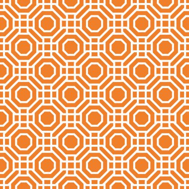 Turuncu geometrik yazdır. Web, Tekstil ve duvar kağıtları için seamless modeli