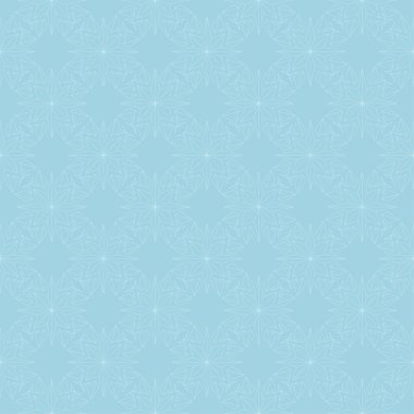 Mavi zemin üzerine beyaz çiçek desenli. Tekstil ve duvar kağıtları için sorunsuz süsleme