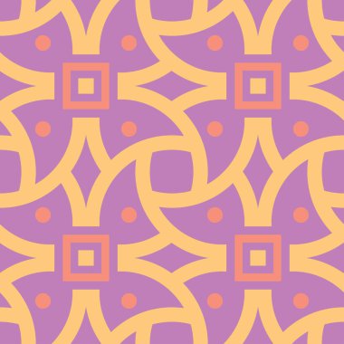 Geometrik menekşe seamless modeli. Parlak renkli arka plan duvar kağıtları, Tekstil ve kumaş için pembe ve sarı öğeler