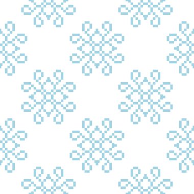 Beyaz zemin üzerine mavi çiçek seamless modeli. Tekstil ve duvar kağıtları için sorunsuz tasarım