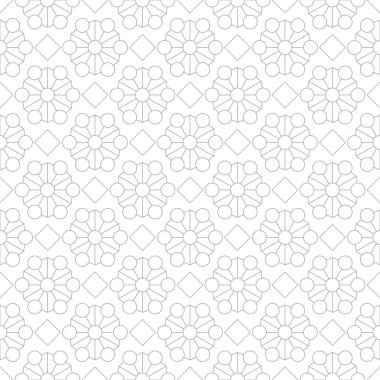 Beyaz arka planda gri geometrik süsleme. Web, Tekstil ve duvar kağıtları için seamless modeli