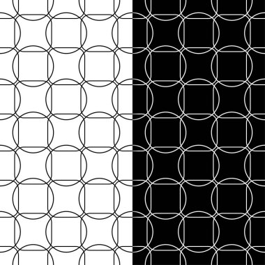 Siyah ve beyaz geometrik Dikişsiz desen web, Tekstil ve duvar kağıtları için
