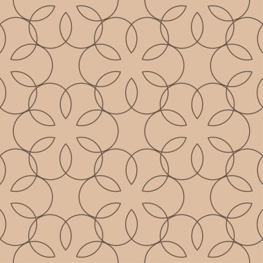 Bej ve kahverengi geometrik yazdırın. Web, Tekstil ve duvar kağıtları için seamless modeli