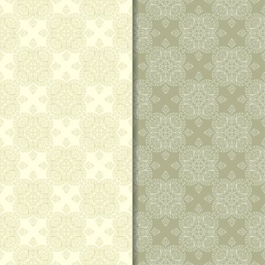 Web, Tekstil ve duvar kağıtları için dikişsiz desen zeytin yeşili geometrik ayarla