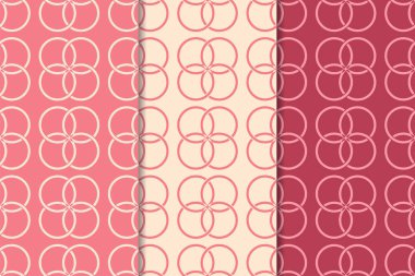 Web, Tekstil ve duvar kağıtları için dikey Dikişsiz desen kiraz kırmızı geometrik dizi